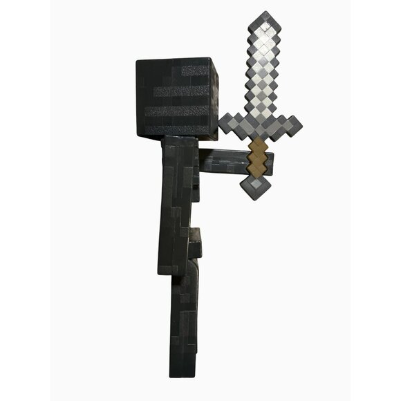 Minecraft Wither Skeleton Ghast Pumpkin Action Figure Custom Lot - Picture 3 of 9